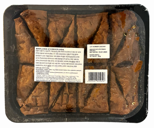 Baklava trójkąty z czekoladą 2 kg.