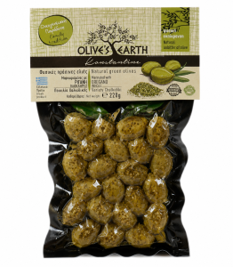 Oliwki zielone Olive's Earth z oregano vacum 220g netto