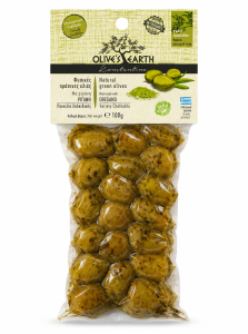 Oliwki zielone z oregano Olive's Earth 100g netto VACUM